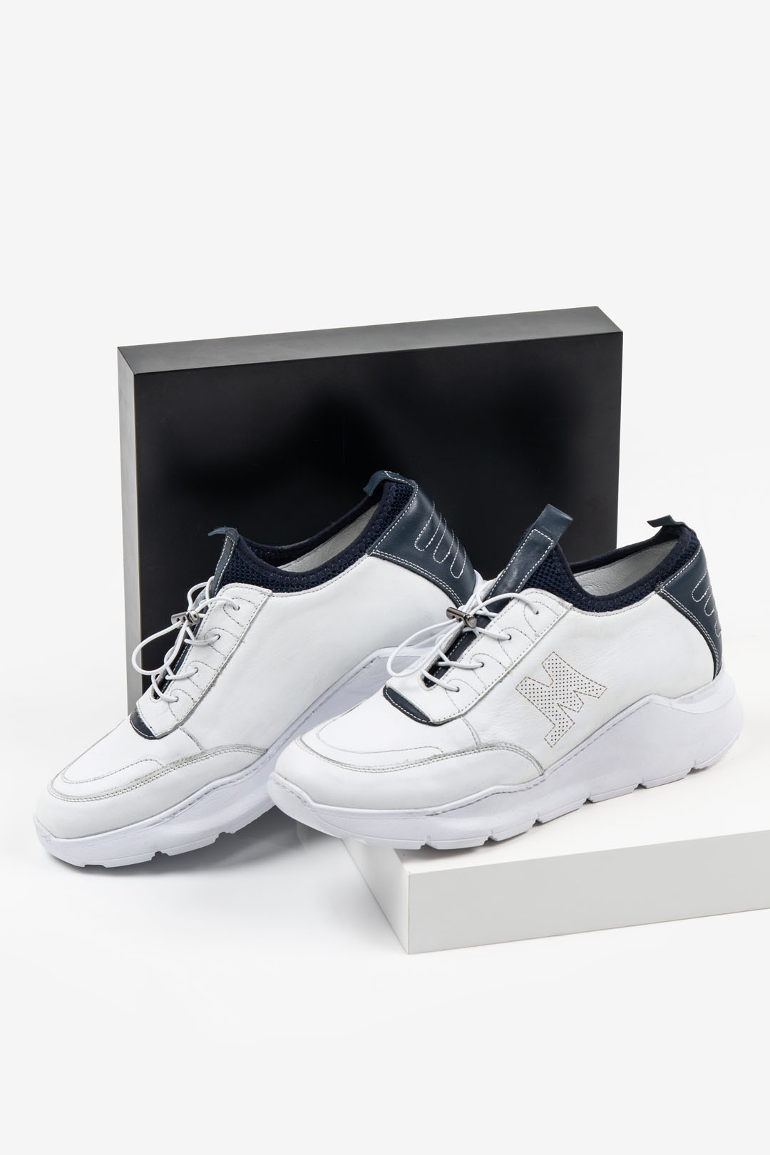 Мъжки спортни обувки в бял цвят-28Спортни мъжки обувки18