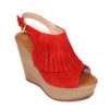Червени дамски сандали с платформа-480403